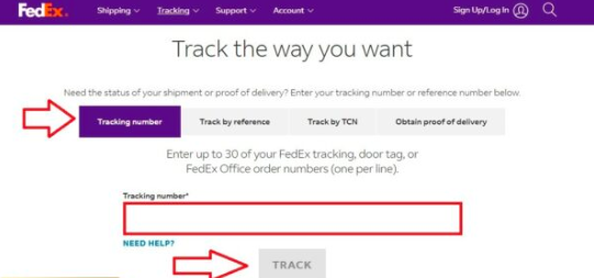 FedEx Tracking Steps